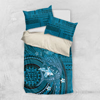 Samoa Tatau Marlin Bedding Set With Siapo Motifs Teal LT05 US Twin 172cm x 218cm Teal - Polynesian Pride