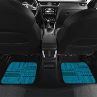Samoa Tatau Marlin Car Mats With Siapo Motifs Teal LT05 Set 2pcs - Back Teal - Polynesian Pride
