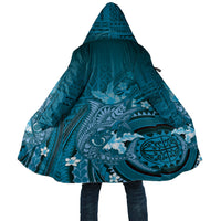 Samoa Tatau Marlin Cloak With Siapo Motifs Teal LT05 Unisex Teal - Polynesian Pride