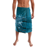 Samoa Tatau Marlin Lavalava With Siapo Motifs Teal LT05 Teal - Polynesian Pride