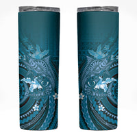 Samoa Tatau Marlin Skinny Tumbler With Siapo Motifs Teal