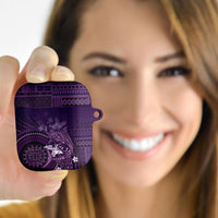 Samoa Tatau Marlin AirPods Case With Siapo Motifs Violet LT05 - Polynesian Pride
