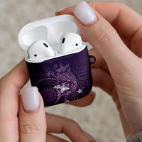 Samoa Tatau Marlin AirPods Case With Siapo Motifs Violet LT05 - Polynesian Pride