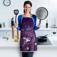 Samoa Tatau Marlin Apron With Siapo Motifs Violet LT05 - Polynesian Pride
