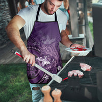 Samoa Tatau Marlin Apron With Siapo Motifs Violet LT05 - Polynesian Pride