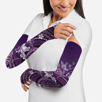Samoa Tatau Marlin Arm Sleeves With Siapo Motifs Violet LT05 - Polynesian Pride