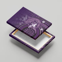 Samoa Tatau Marlin Canvas Wall Art With Siapo Motifs Violet LT05 - Polynesian Pride
