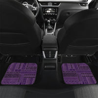 Samoa Tatau Marlin Car Mats With Siapo Motifs Violet LT05 Set 2pcs - Back Violet - Polynesian Pride