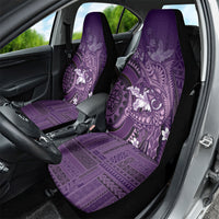 Samoa Tatau Marlin Car Seat Cover With Siapo Motifs Violet LT05 - Polynesian Pride