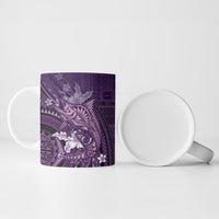 Samoa Tatau Marlin Ceramic Mug With Siapo Motifs Violet LT05 - Polynesian Pride