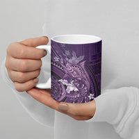 Samoa Tatau Marlin Ceramic Mug With Siapo Motifs Violet LT05 - Polynesian Pride