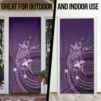 Samoa Tatau Marlin Door Cover With Siapo Motifs Violet LT05 - Polynesian Pride