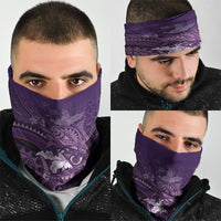 Samoa Tatau Marlin Neck Gaiter With Siapo Motifs Violet LT05 - Polynesian Pride