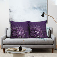 Samoa Tatau Marlin Pillow Cover With Siapo Motifs Violet LT05 - Polynesian Pride