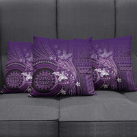 Samoa Tatau Marlin Pillow Cover With Siapo Motifs Violet LT05 - Polynesian Pride