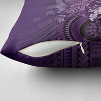 Samoa Tatau Marlin Pillow Cover With Siapo Motifs Violet LT05 - Polynesian Pride