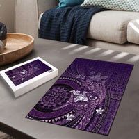 Samoa Tatau Marlin Puzzle With Siapo Motifs Violet LT05 - Polynesian Pride