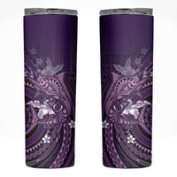 Samoa Tatau Marlin Skinny Tumbler With Siapo Motifs Violet LT05 Violet - Polynesian Pride