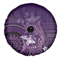 Samoa Tatau Marlin Spare Tire Cover With Siapo Motifs Violet LT05 - Polynesian Pride
