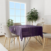 Samoa Tatau Marlin Tablecloth With Siapo Motifs Violet LT05 - Polynesian Pride