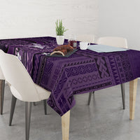 Samoa Tatau Marlin Tablecloth With Siapo Motifs Violet LT05 - Polynesian Pride