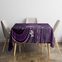 Samoa Tatau Marlin Tablecloth With Siapo Motifs Violet LT05 - Polynesian Pride