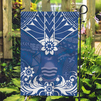 Wikin te Taetae ni Kiribati Garden Flag Pacific Tapa Pattern LT05 Garden Flag Blue - Polynesian Pride