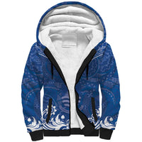 Wikin te Taetae ni Kiribati Sherpa Hoodie Pacific Tapa Pattern LT05 Unisex Blue - Polynesian Pride