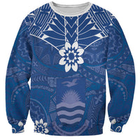 Wikin te Taetae ni Kiribati Sweatshirt Pacific Tapa Pattern LT05 Unisex Blue - Polynesian Pride
