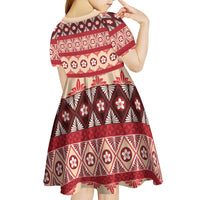 Tonga Language Week Kid Short Sleeve Dress Lea Faka-Tonga Everyday - Polynesian Pride