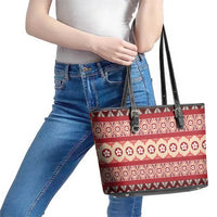Tonga Language Week Leather Tote Bag Lea Faka-Tonga Everyday LT05 - Polynesian Pride