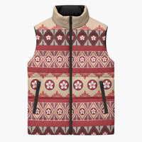 Tonga Language Week Sleeveless Puffer Jacket Lea Faka-Tonga Everyday LT05 Unisex Beige - Polynesian Pride