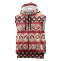 Tonga Language Week Sleeveless Zip Hoodie Lea Faka-Tonga Everyday LT05 Beige - Polynesian Pride