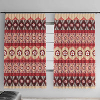 Tonga Language Week Window Curtain Lea Faka-Tonga Everyday LT05 With Hooks Beige - Polynesian Pride