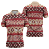 Tonga Language Week Zipper Polo Shirt Lea Faka-Tonga Everyday LT05 - Polynesian Pride