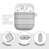 Tonga White Sunday AirPods Case Tongan Ngatu Siale Pattern LT05 - Polynesian Pride