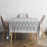 Tonga White Sunday Tablecloth Tongan Ngatu Siale Pattern - Polynesian Pride