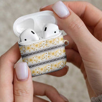 Samoa White Sunday AirPods Case Samoan Tapa Yellow Hibiscus LT05 - Polynesian Pride