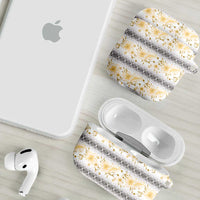 Samoa White Sunday AirPods Case Samoan Tapa Yellow Hibiscus LT05 - Polynesian Pride