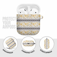 Samoa White Sunday AirPods Case Samoan Tapa Yellow Hibiscus LT05 - Polynesian Pride