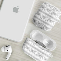 Samoa White Sunday AirPods Case Samoan Tapa White Hibiscus LT05 - Polynesian Pride