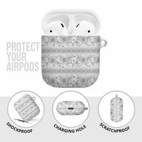 Samoa White Sunday AirPods Case Samoan Tapa White Hibiscus LT05 - Polynesian Pride