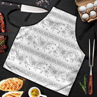 Samoa White Sunday Apron Samoan Tapa White Hibiscus - Polynesian Pride