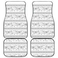 Samoa White Sunday Car Mats Samoan Tapa White Hibiscus LT05 - Polynesian Pride