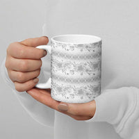 Samoa White Sunday Ceramic Mug Samoan Tapa White Hibiscus - Polynesian Pride