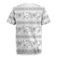 Samoa White Sunday Rugby Jersey Samoan Tapa White Hibiscus LT05 - Polynesian Pride