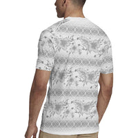 Samoa White Sunday Rugby Jersey Samoan Tapa White Hibiscus LT05 - Polynesian Pride