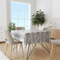 Samoa White Sunday Tablecloth Samoan Tapa White Hibiscus - Polynesian Pride