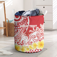 Personalised Tahiti Surfing Laundry Basket Polynesian Style