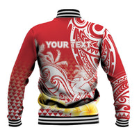 Personalised Tahiti Surfing Baseball Jacket Polynesian Style LT05 - Polynesian Pride